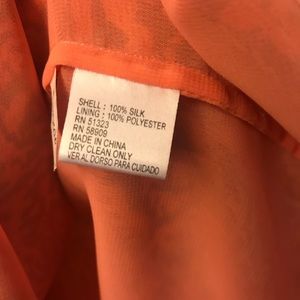 ANTONIO MELANI Tops - Antonio Melani Peach/Orange Silk Peasant Blouse L ANTONIO MELANI Tops - Antonio Melani Peach/Orange Silk Peasant Blouse L
